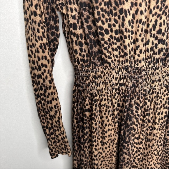 H&M Animal Print Long Sleeve Dress sz 8 - Picture 3 of 12